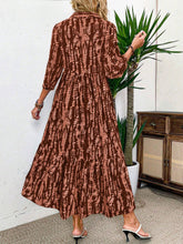 1pc Women Casual Elegant Random Print Long Sleeve Loose Dress, Autumn